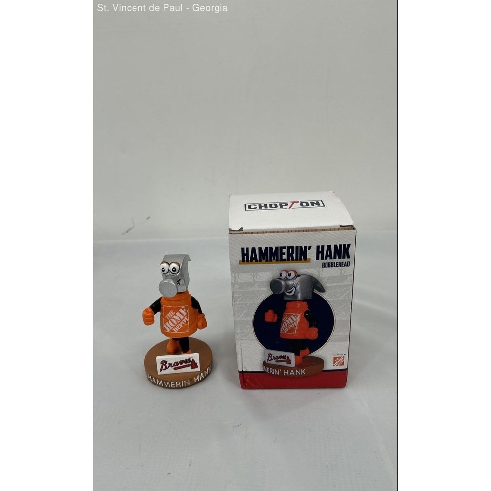 Atlanta Braves Home Depot Tool Race Hammerin' Hank Mini Bobblehead‎ 7/2/23